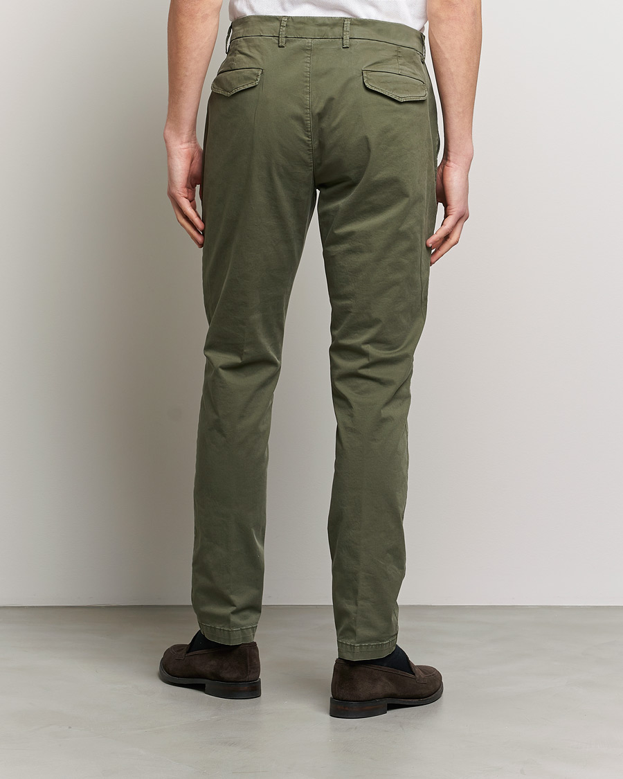Herr | Byxor | Briglia 1949 | Tapered Fit Cotton Twill Stretch Chinos Olive