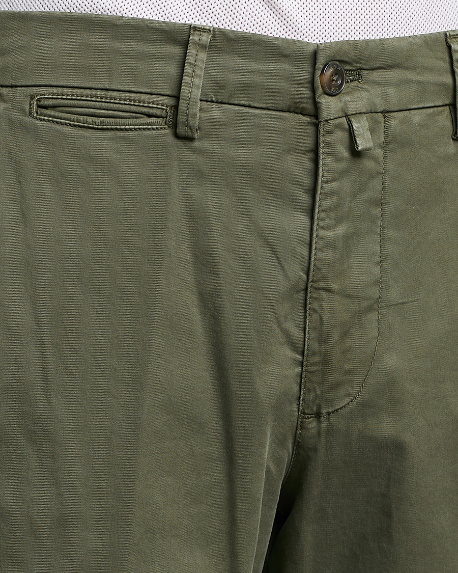 Herr | Byxor | Briglia 1949 | Tapered Fit Cotton Twill Stretch Chinos Olive
