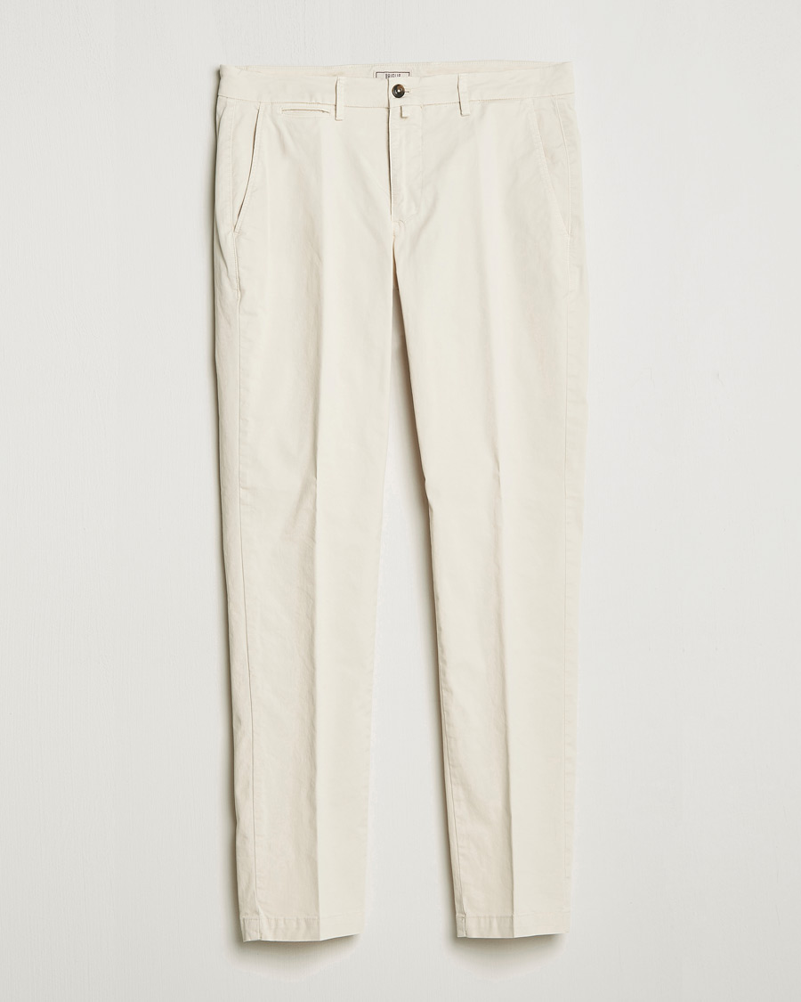 Herr | Byxor | Briglia 1949 | Tapered Fit Cotton Twill Stretch Chinos Cream