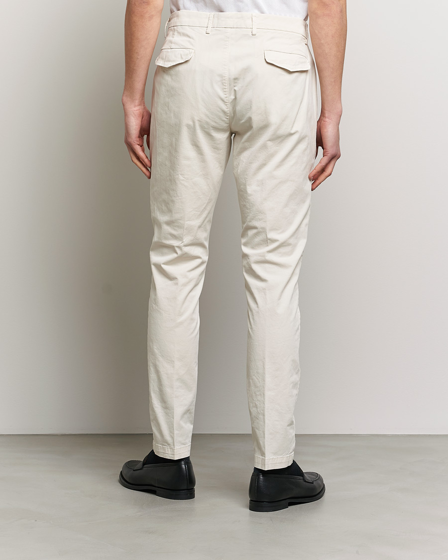 Herr | Byxor | Briglia 1949 | Tapered Fit Cotton Twill Stretch Chinos Cream