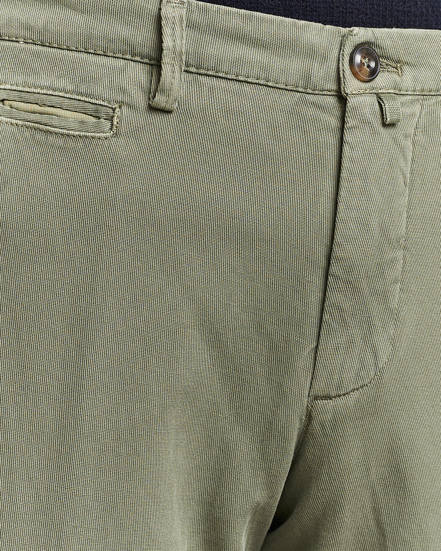 Herr | Byxor | Briglia 1949 | Slim Fit Diagonal Cotton Stretch Trousers Olive