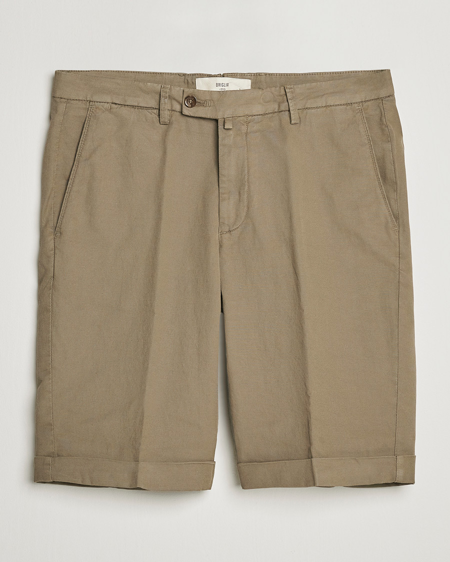 Herr | Shorts | Briglia 1949 | Linen/Cotton Shorts Olive
