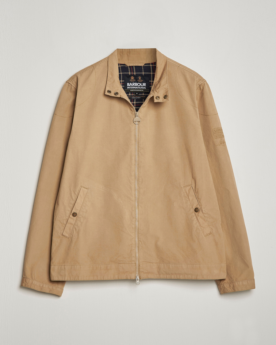 Herr | Jackor | Barbour International | Steve McQueen Casual Harrington Jacket Trench Khaki