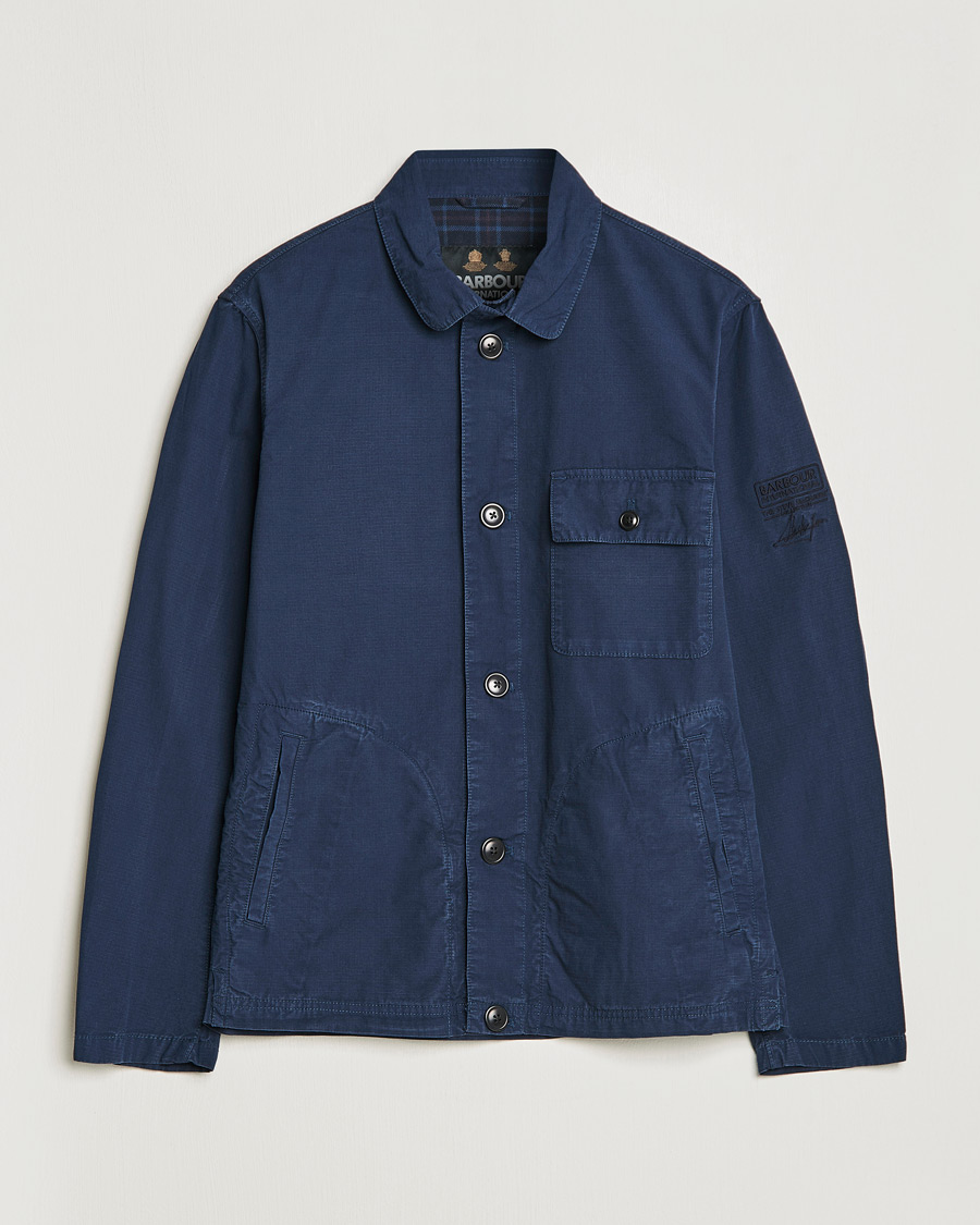 Herr | Jackor | Barbour International | Steve McQueen Terrance Shirt Jacket Navy