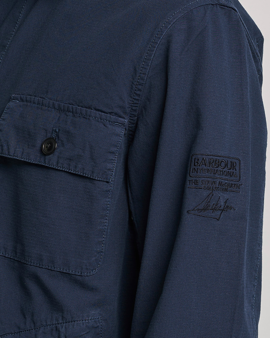 Herr | Jackor | Barbour International | Steve McQueen Terrance Shirt Jacket Navy
