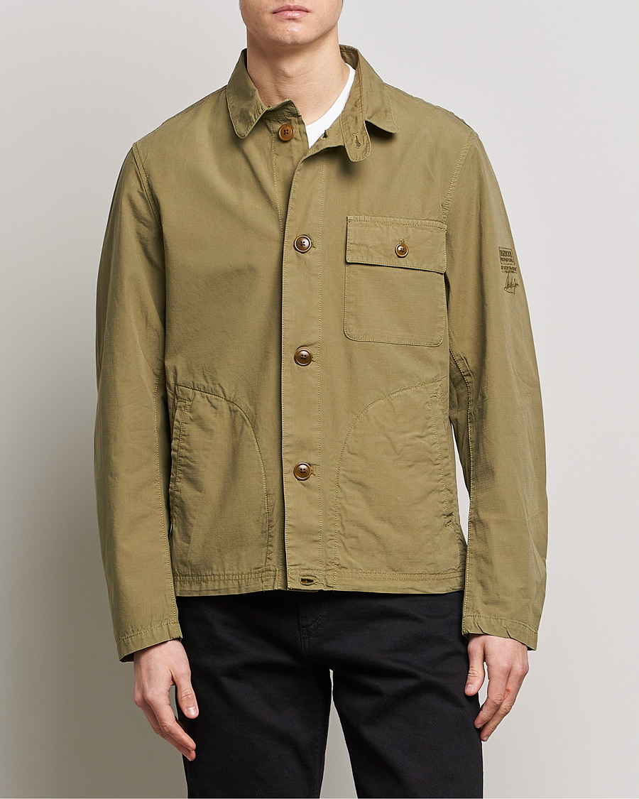 Herr | Jackor | Barbour International | Steve McQueen Terrance Shirt Jacket Olive