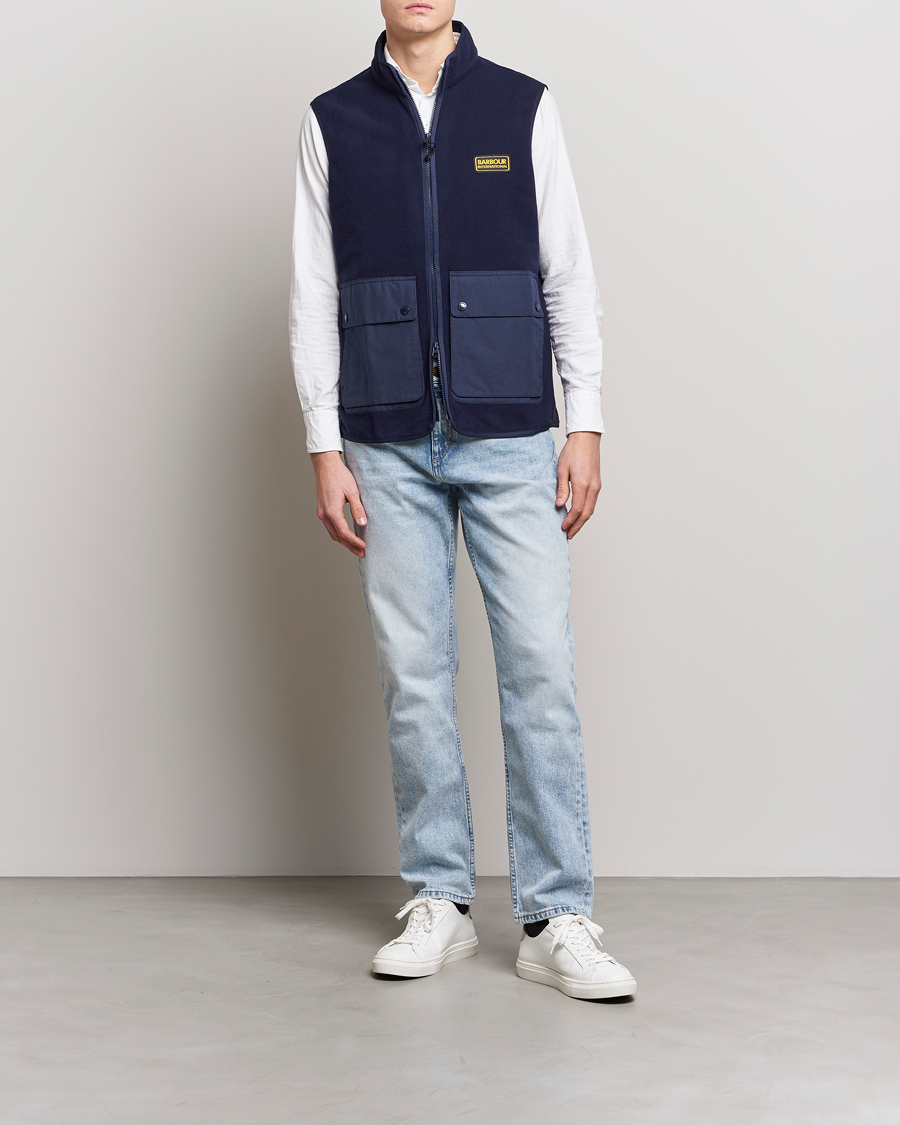 Herr | Västar | Barbour International | Oak Fleece Gilet Ink Navy