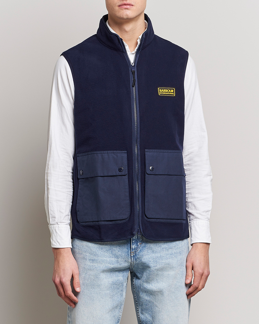 Herr | Västar | Barbour International | Oak Fleece Gilet Ink Navy