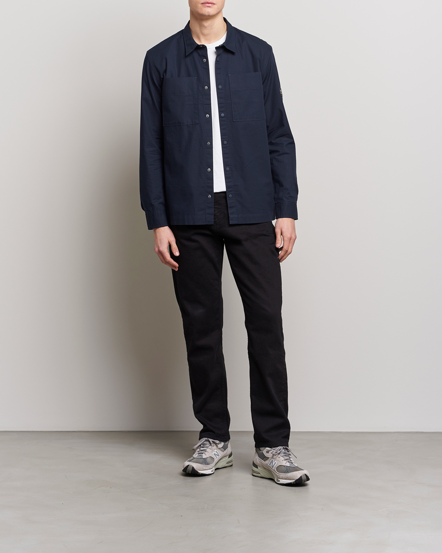 Herr | Skjortor | Barbour International | Dyne Ripstop Overshirt Nightsky Navy