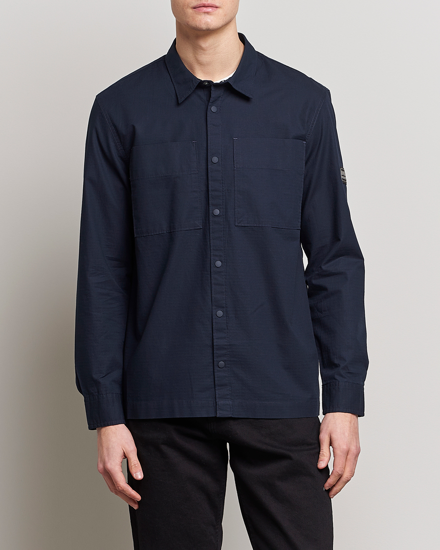 Herr | Skjortor | Barbour International | Dyne Ripstop Overshirt Nightsky Navy