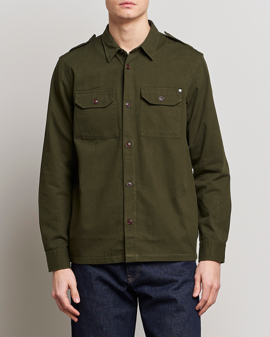 Herr | Casual | Barbour International | Abbe Cotton Overshirt Forrest Green