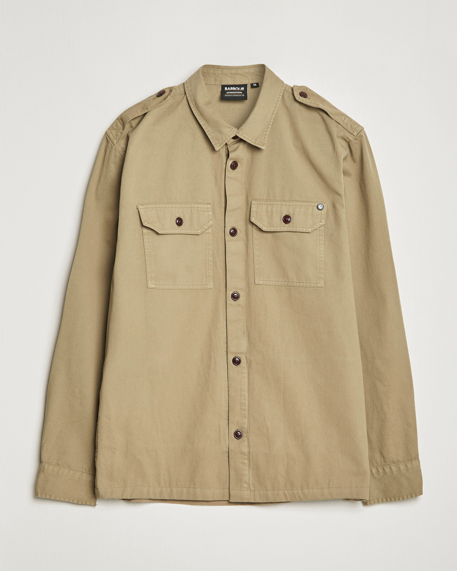 Herr | Skjortor | Barbour International | Abbe Cotton Overshirt Herb Khaki