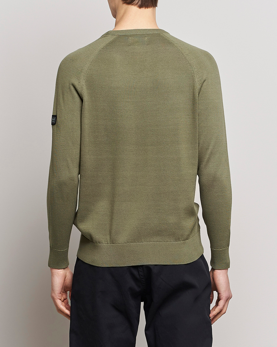 Herr | Tröjor | Barbour International | Cotton Crew Neck Light Moss