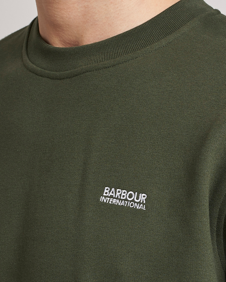 Herr | Tröjor | Barbour International | Roadster Crew Neck Sweatshirt Forrest Green