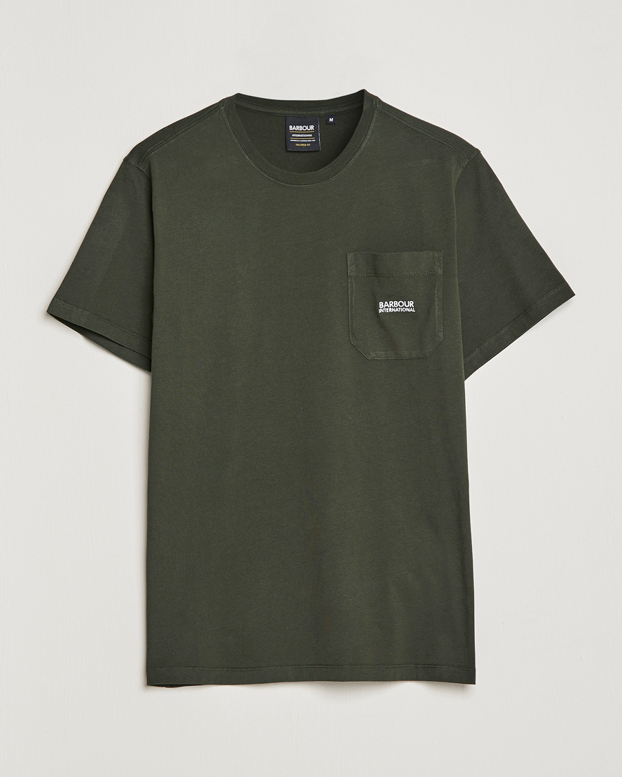 Herr | T-Shirts | Barbour International | Radok Pocket Crew Neck T-Shirt Forrest Green