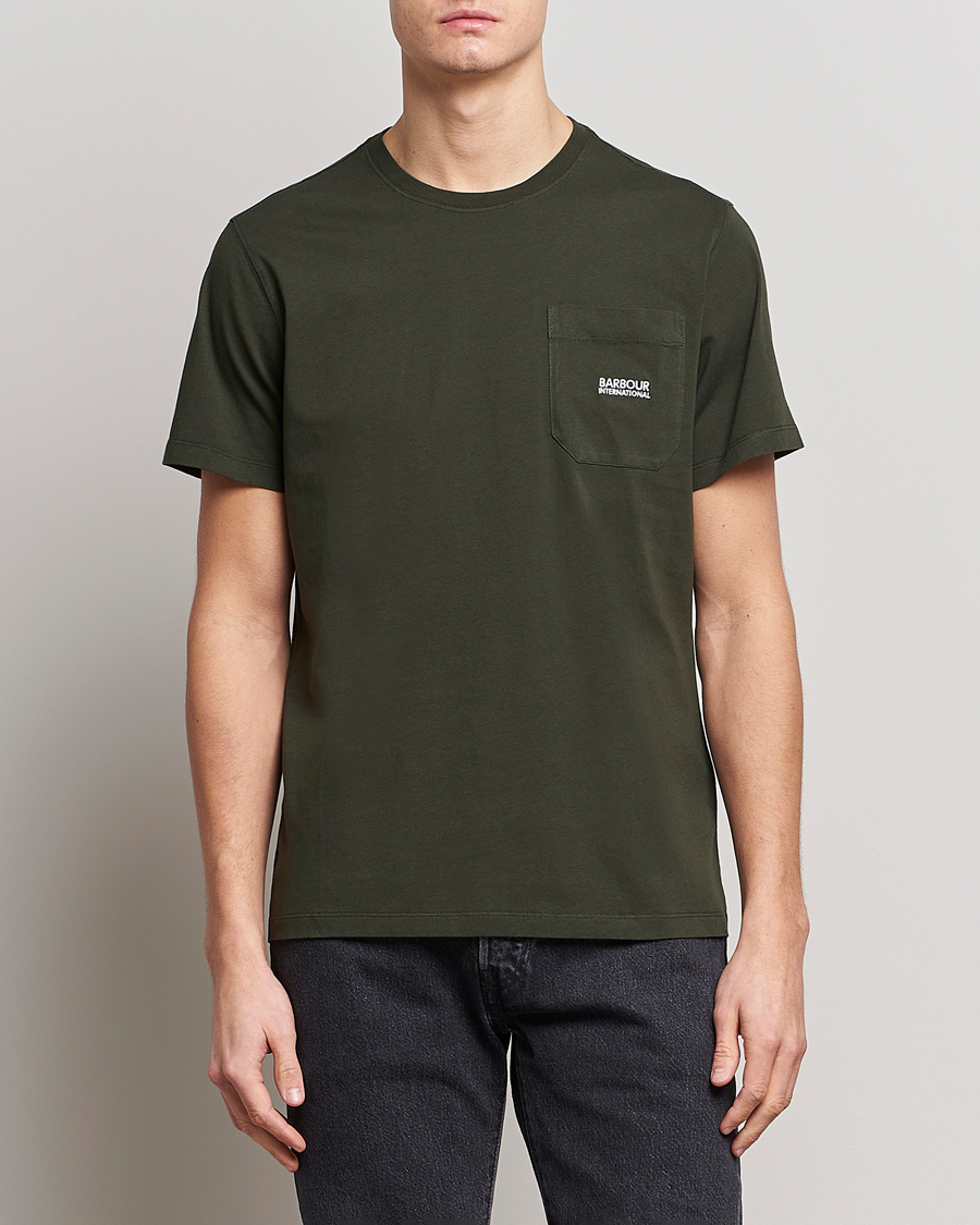 Herr | T-Shirts | Barbour International | Radok Pocket Crew Neck T-Shirt Forrest Green