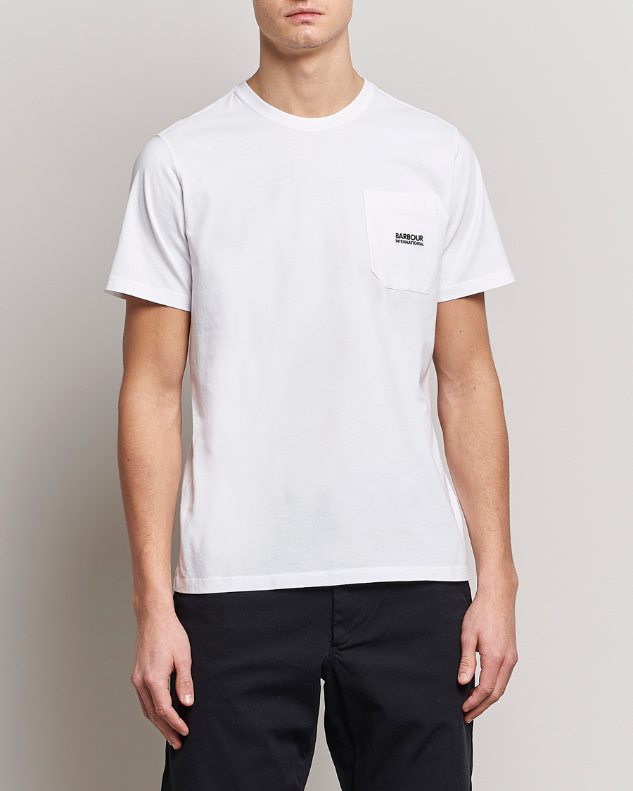 Herr |  | Barbour International | Radok Pocket Crew Neck T-Shirt White