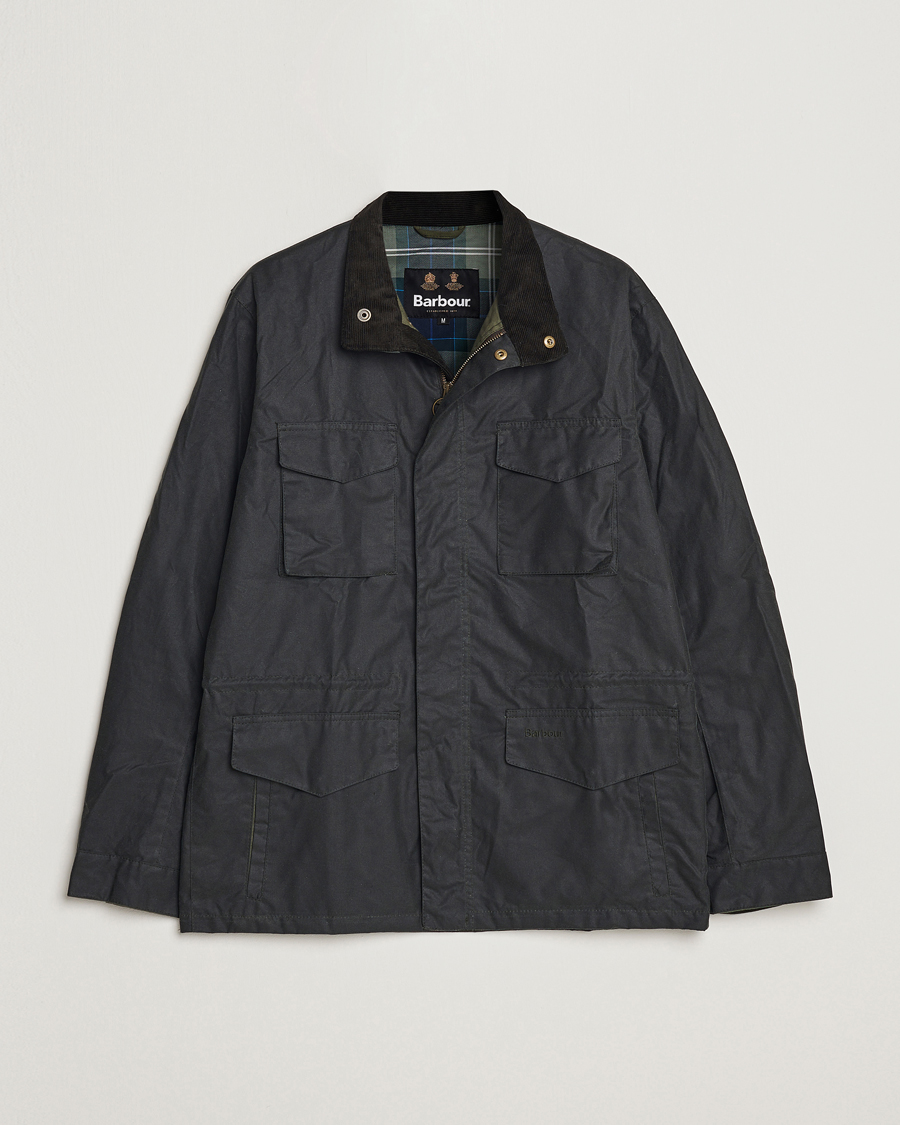 Herr | Jackor | Barbour Lifestyle | Farnham Vax Jacket Sage Green