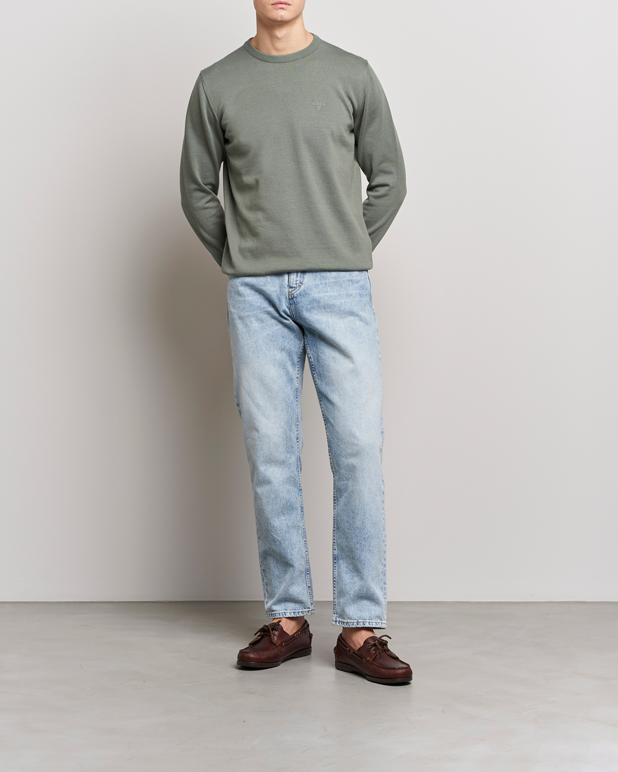 Herr | Tröjor | Barbour Lifestyle | Pima Cotton Crew Neck Agave Green