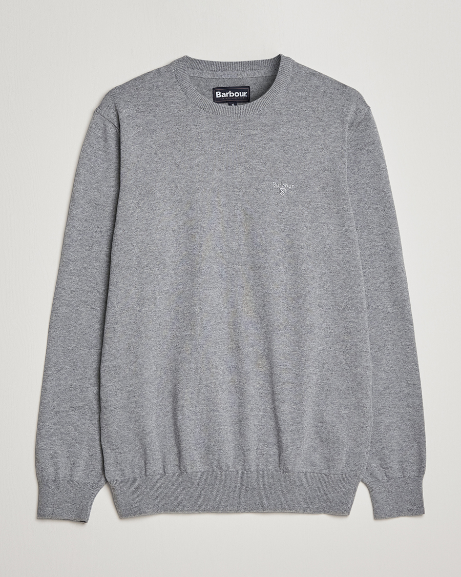 Herr | Tröjor | Barbour Lifestyle | Pima Cotton Crew Neck Grey Marl