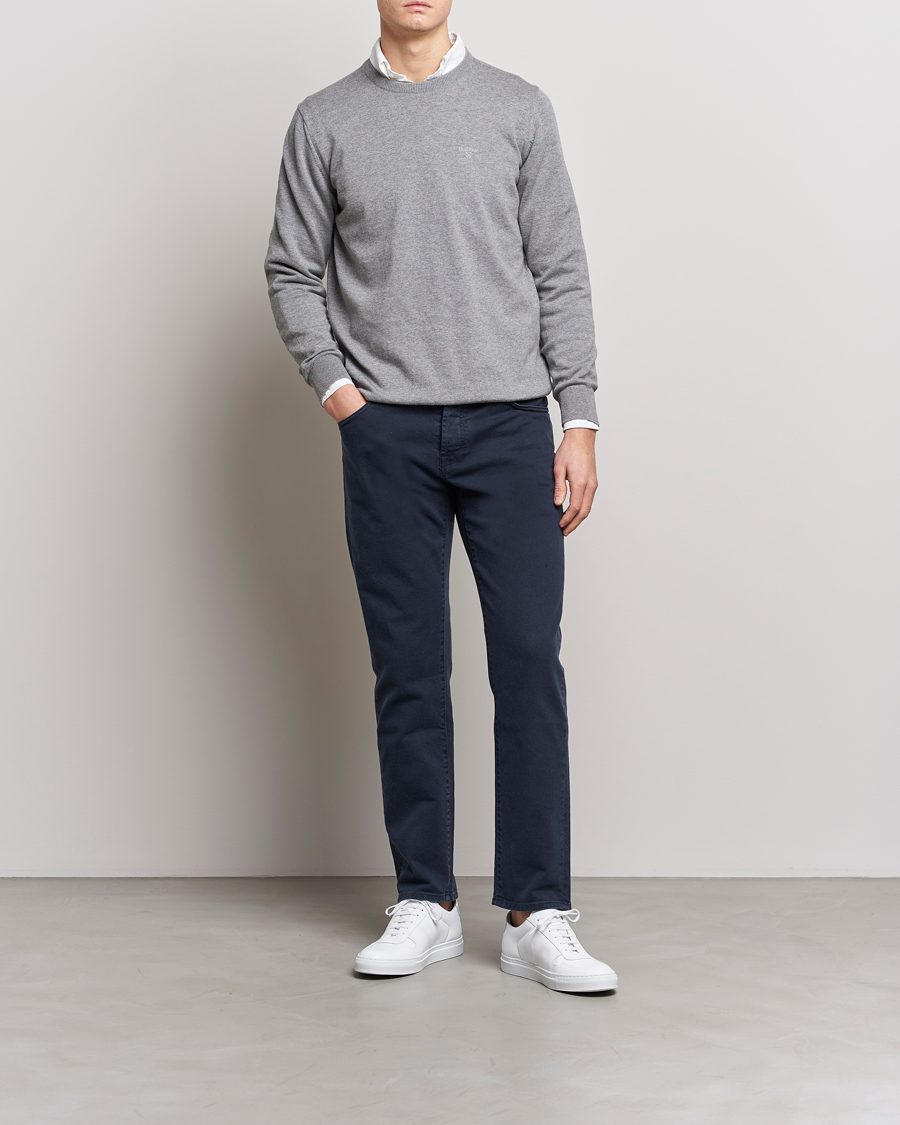 Herr | Tröjor | Barbour Lifestyle | Pima Cotton Crew Neck Grey Marl