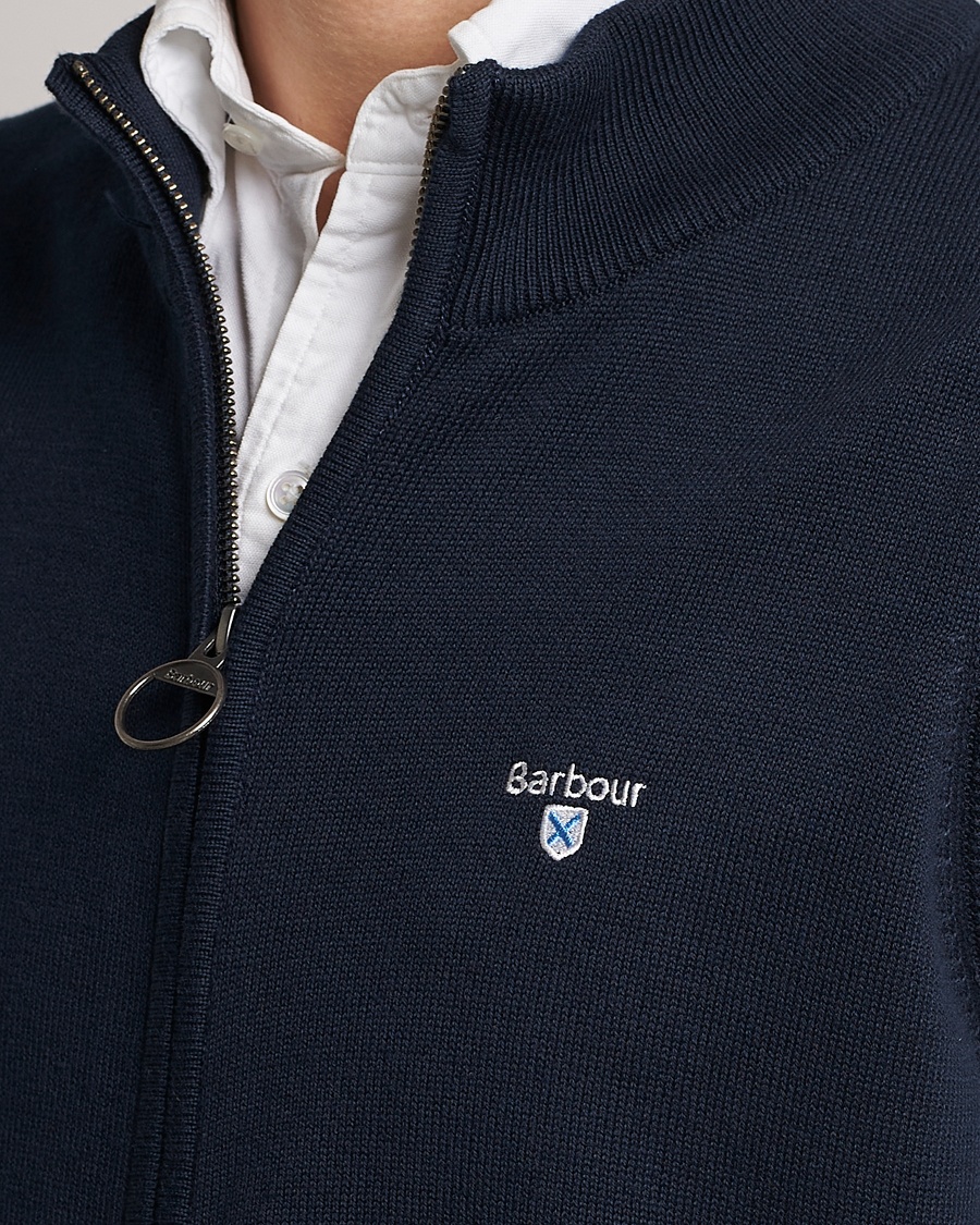 Herr | Tröjor | Barbour Lifestyle | Dordon Knitted Full Zip Gilet Navy