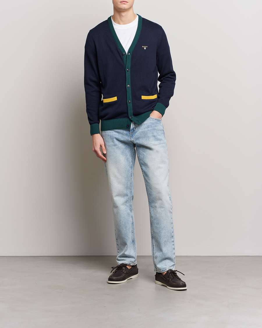 Herr | Tröjor | Barbour Lifestyle | Sheldonian Knitted Cardigan Navy