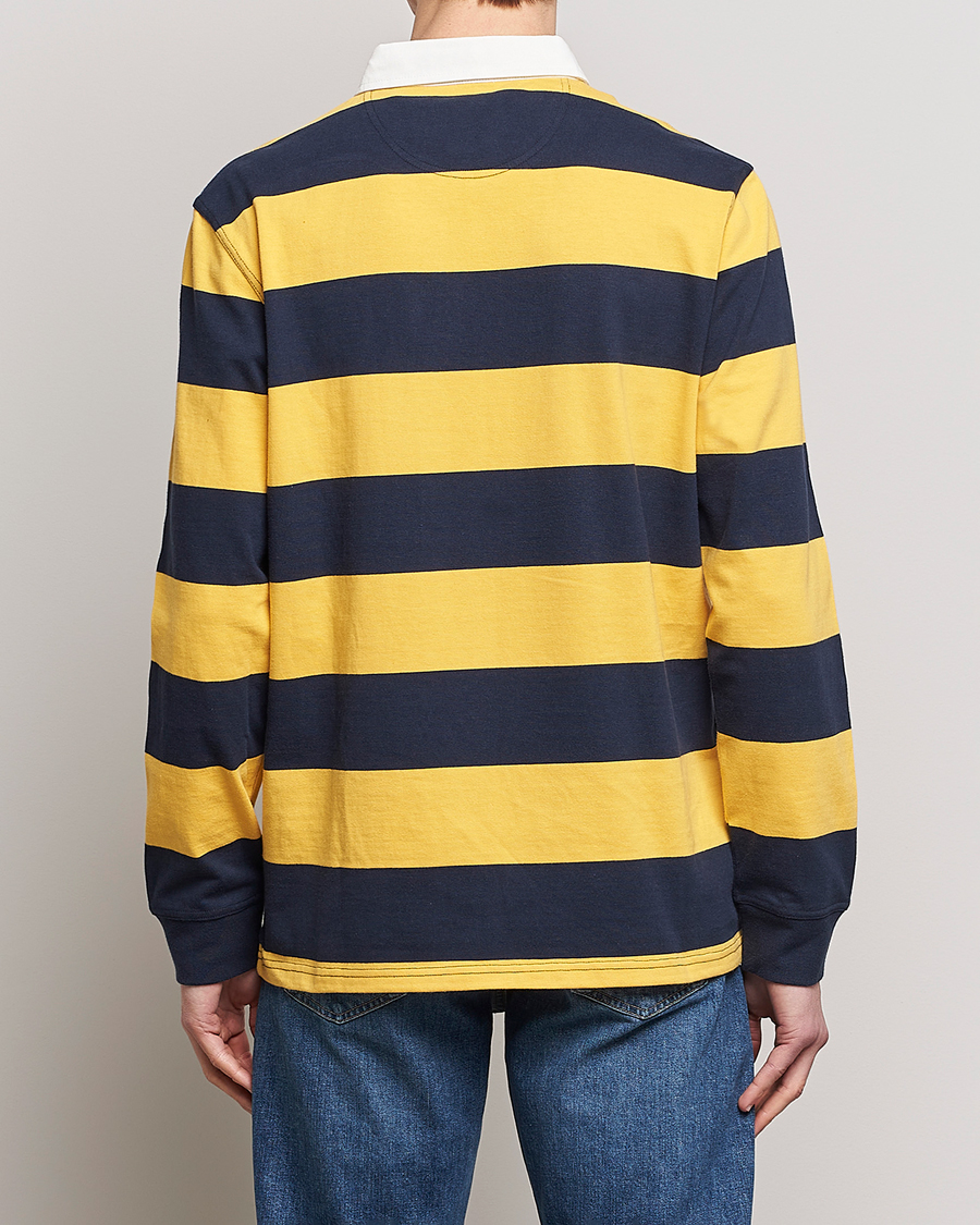 Herr | Tröjor | Barbour Lifestyle | Hollywell Striped Rugby Navy/Yellow