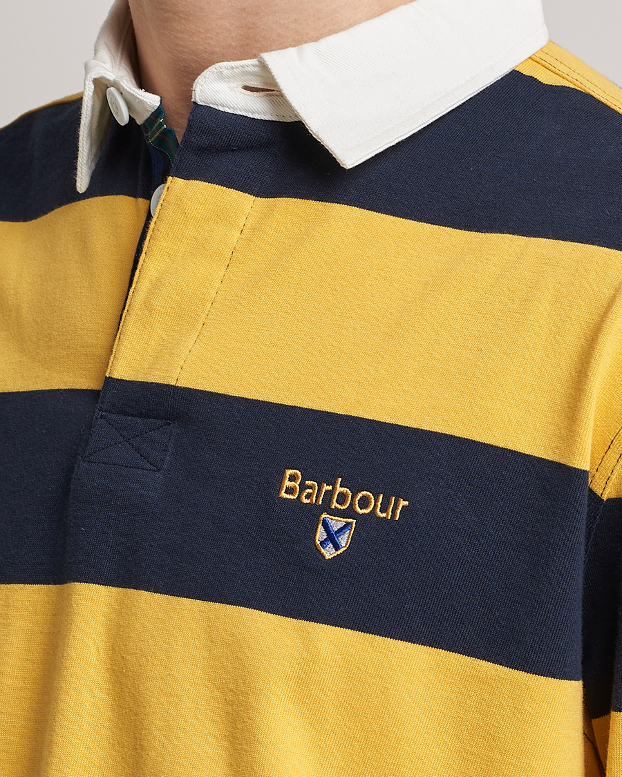 Herr | Tröjor | Barbour Lifestyle | Hollywell Striped Rugby Navy/Yellow