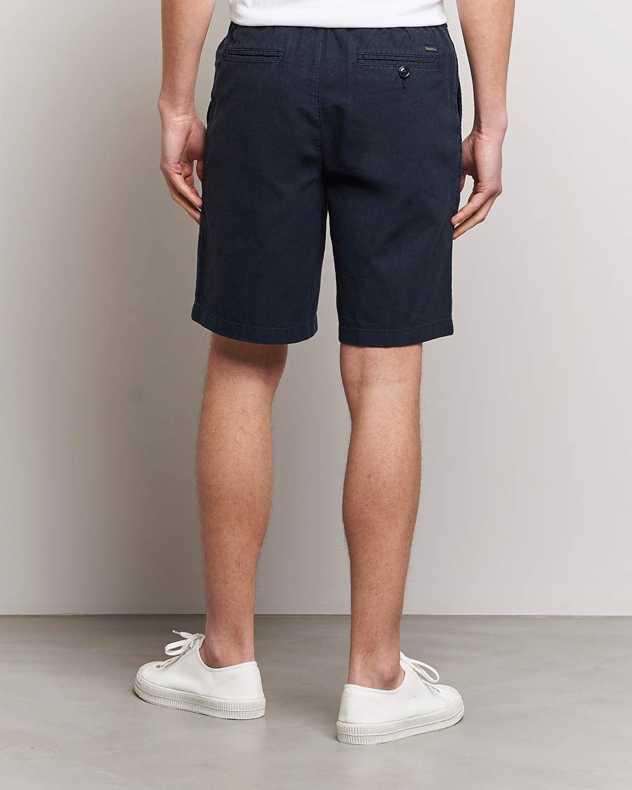 Herr | Shorts | Barbour Lifestyle | Linen/Cotton Drawstring Shorts Navy
