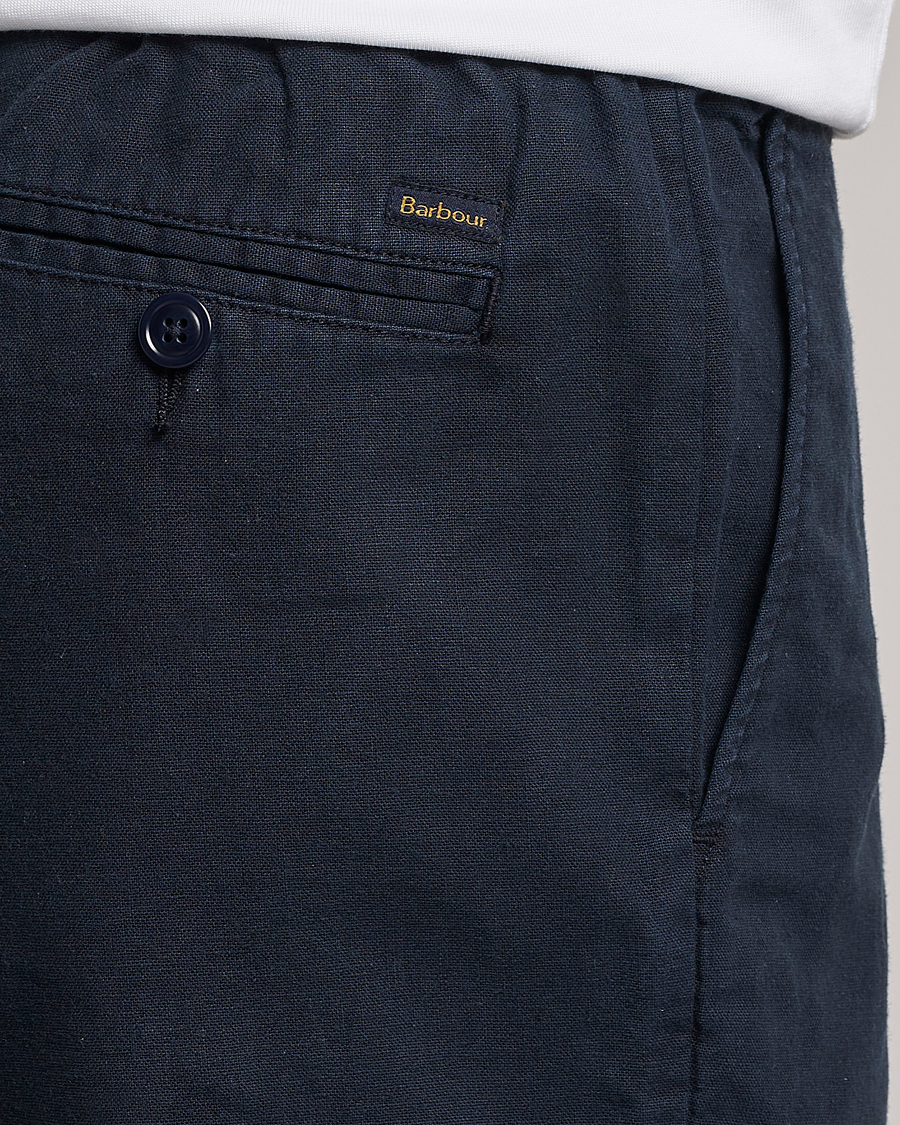 Herr | Shorts | Barbour Lifestyle | Linen/Cotton Drawstring Shorts Navy