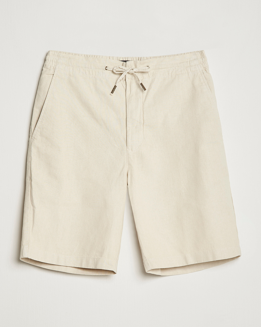 Herr | Shorts | Barbour Lifestyle | Linen/Cotton Drawstring Shorts Light Stone