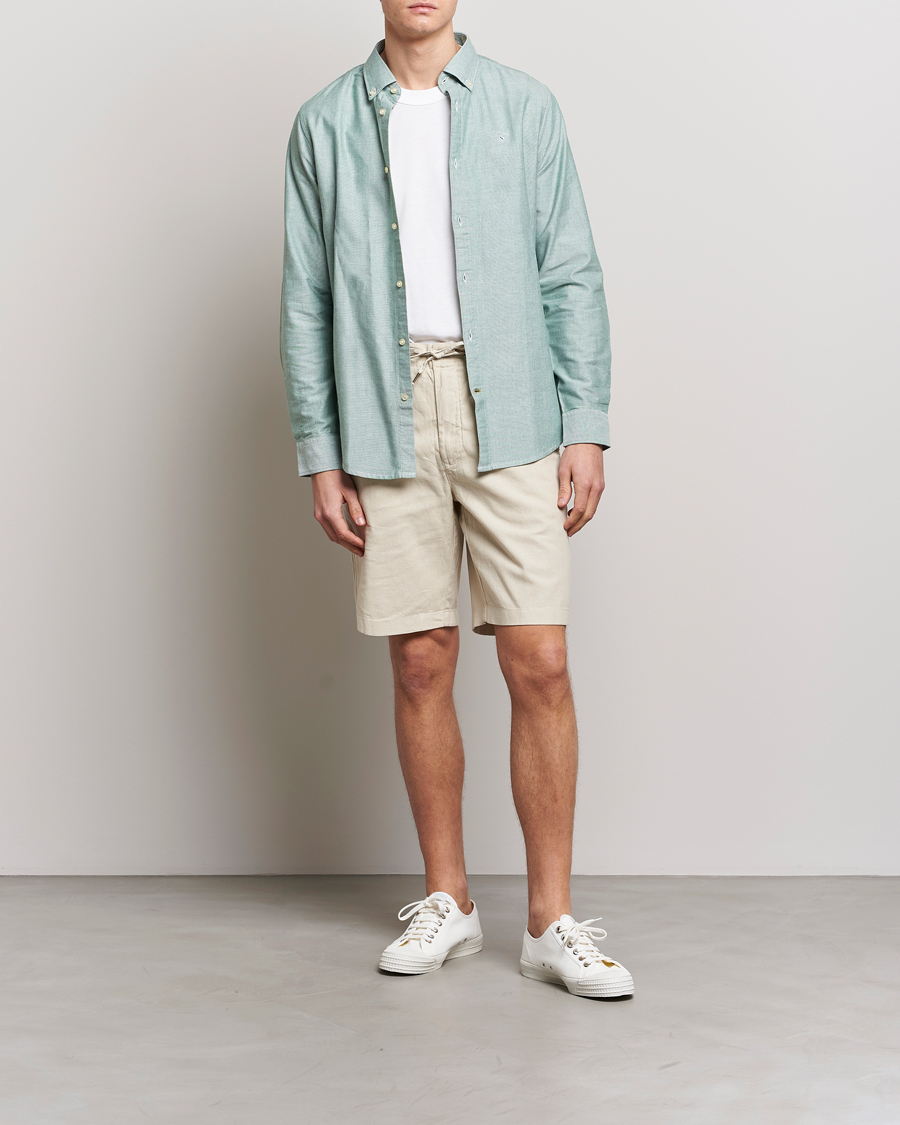 Herr | Shorts | Barbour Lifestyle | Linen/Cotton Drawstring Shorts Light Stone