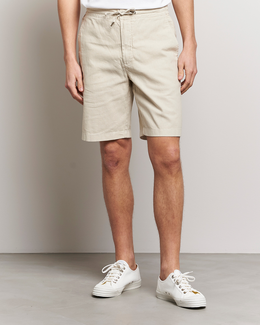 Herr | Barbour | Barbour Lifestyle | Linen/Cotton Drawstring Shorts Light Stone