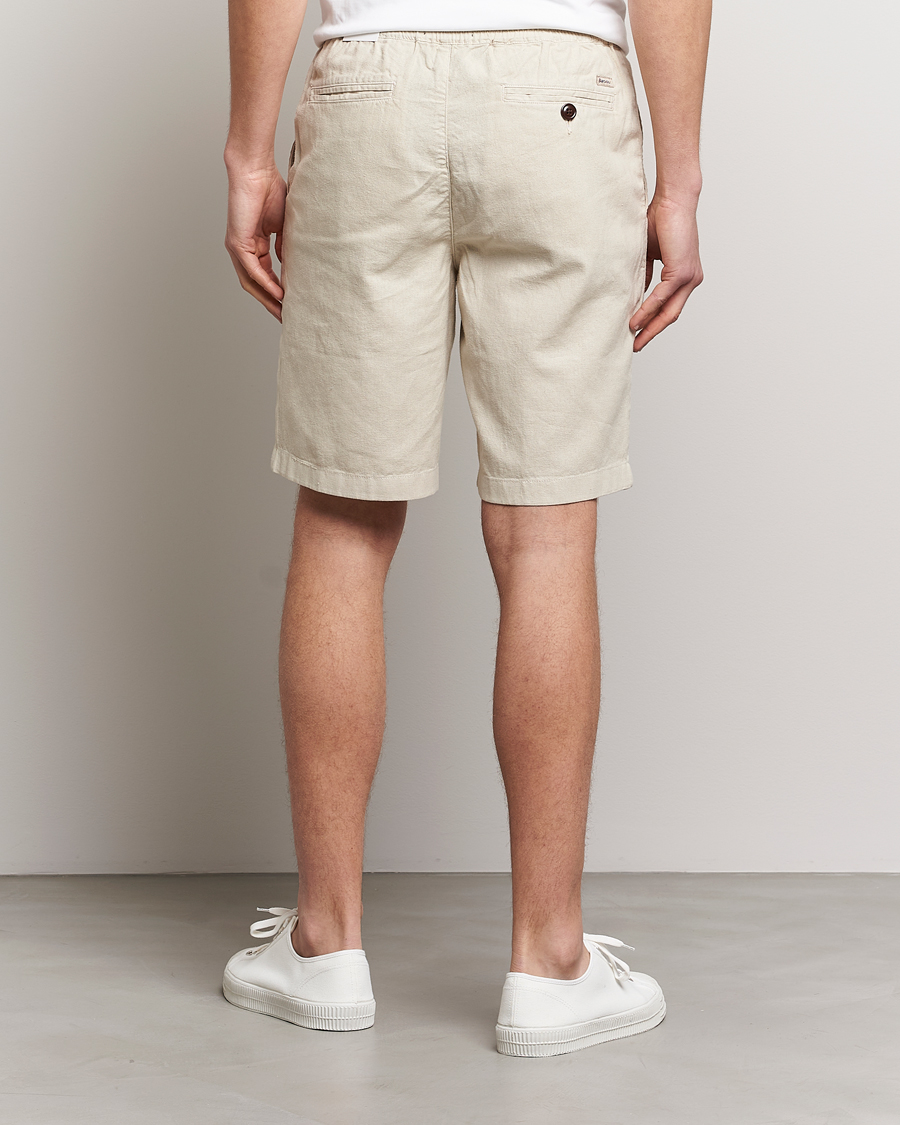Herr | Shorts | Barbour Lifestyle | Linen/Cotton Drawstring Shorts Light Stone