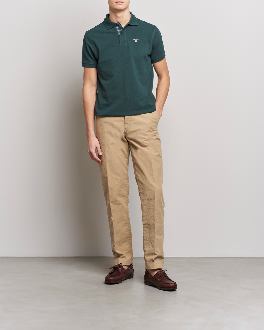 Herr | Pikéer | Barbour Lifestyle | Tartan Pique Polo Green Gables
