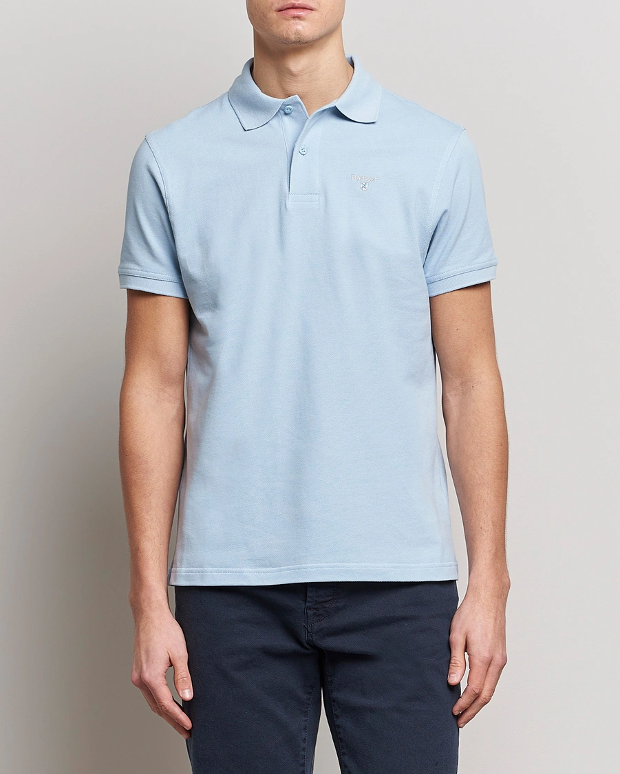 Herr | Kortärmade pikéer | Barbour Lifestyle | Sports Polo Sky Blue