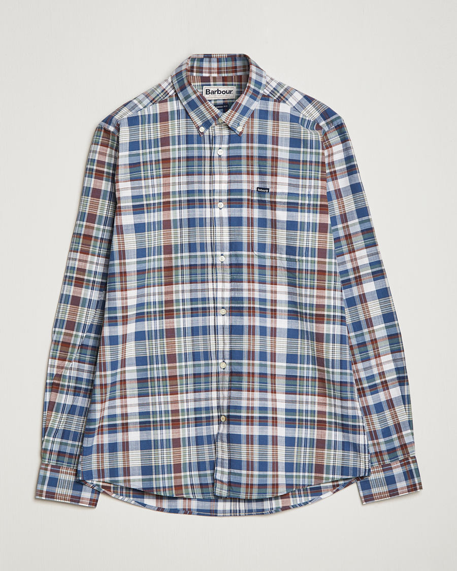 Herr | Skjortor | Barbour Lifestyle | Tailored Fit Seacove Checked Shirt Blue