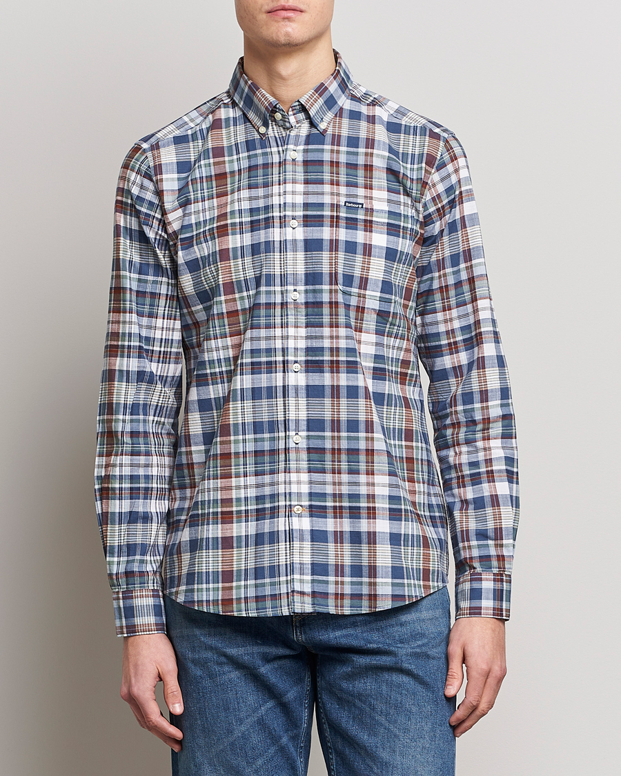 Herr | Skjortor | Barbour Lifestyle | Tailored Fit Seacove Checked Shirt Blue