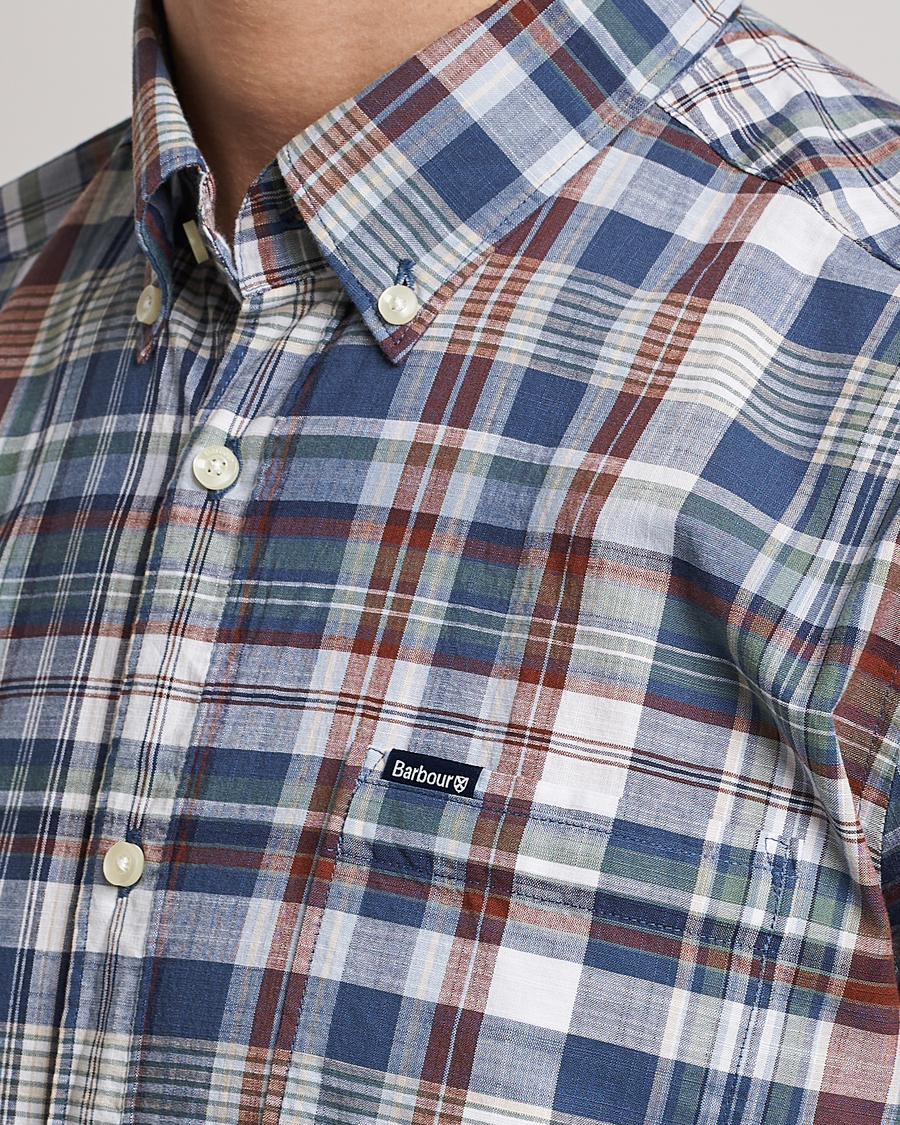 Herr | Skjortor | Barbour Lifestyle | Tailored Fit Seacove Checked Shirt Blue