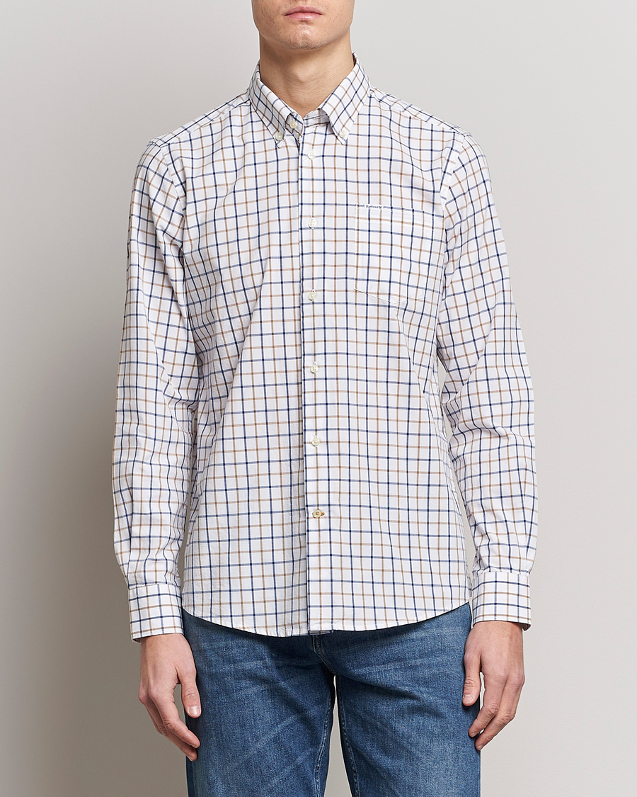 Herr | Casualskjortor | Barbour Lifestyle | Tailored Fit Bradwell Checked Shirt Sandstone