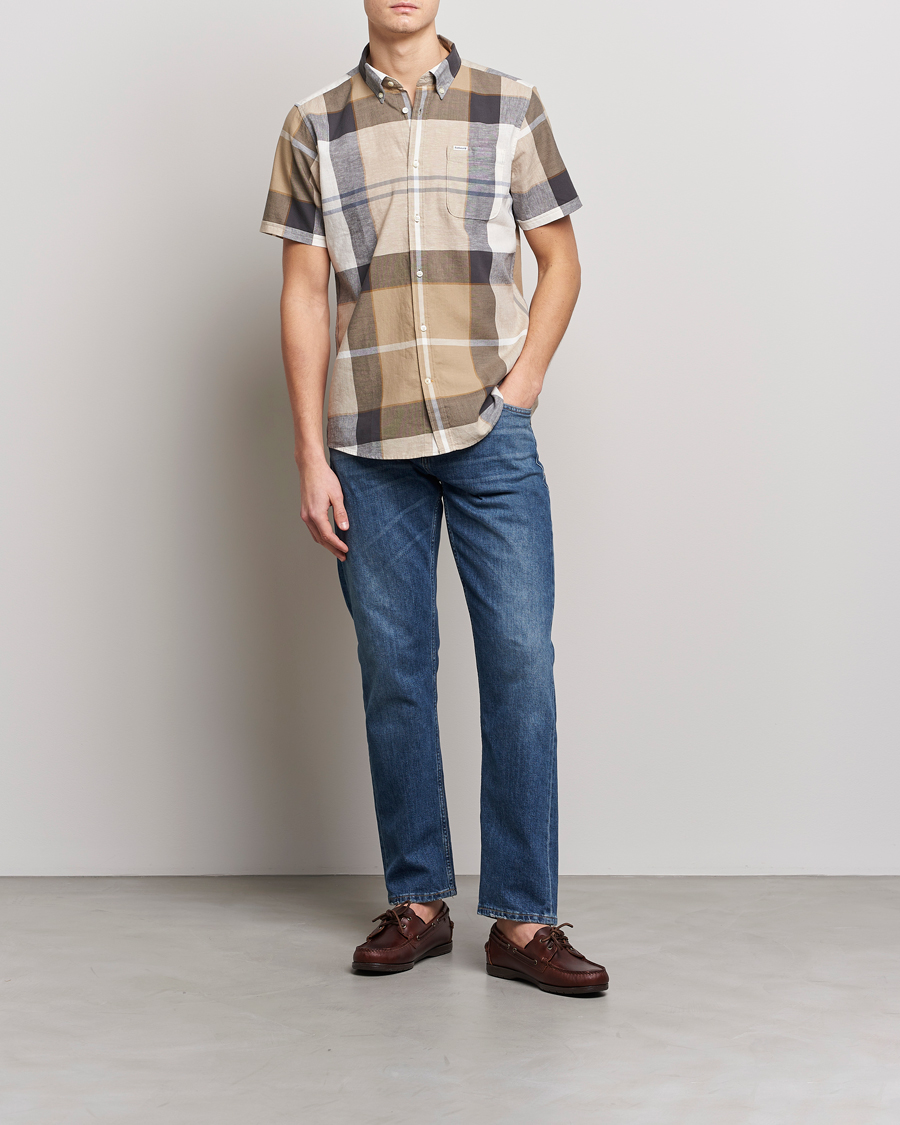 Herr | Skjortor | Barbour Lifestyle | Tailored Fit Douglas Cotton/Linen Shirt Beige