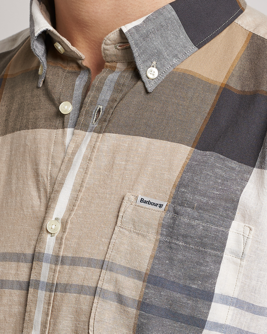Herr | Skjortor | Barbour Lifestyle | Tailored Fit Douglas Cotton/Linen Shirt Beige