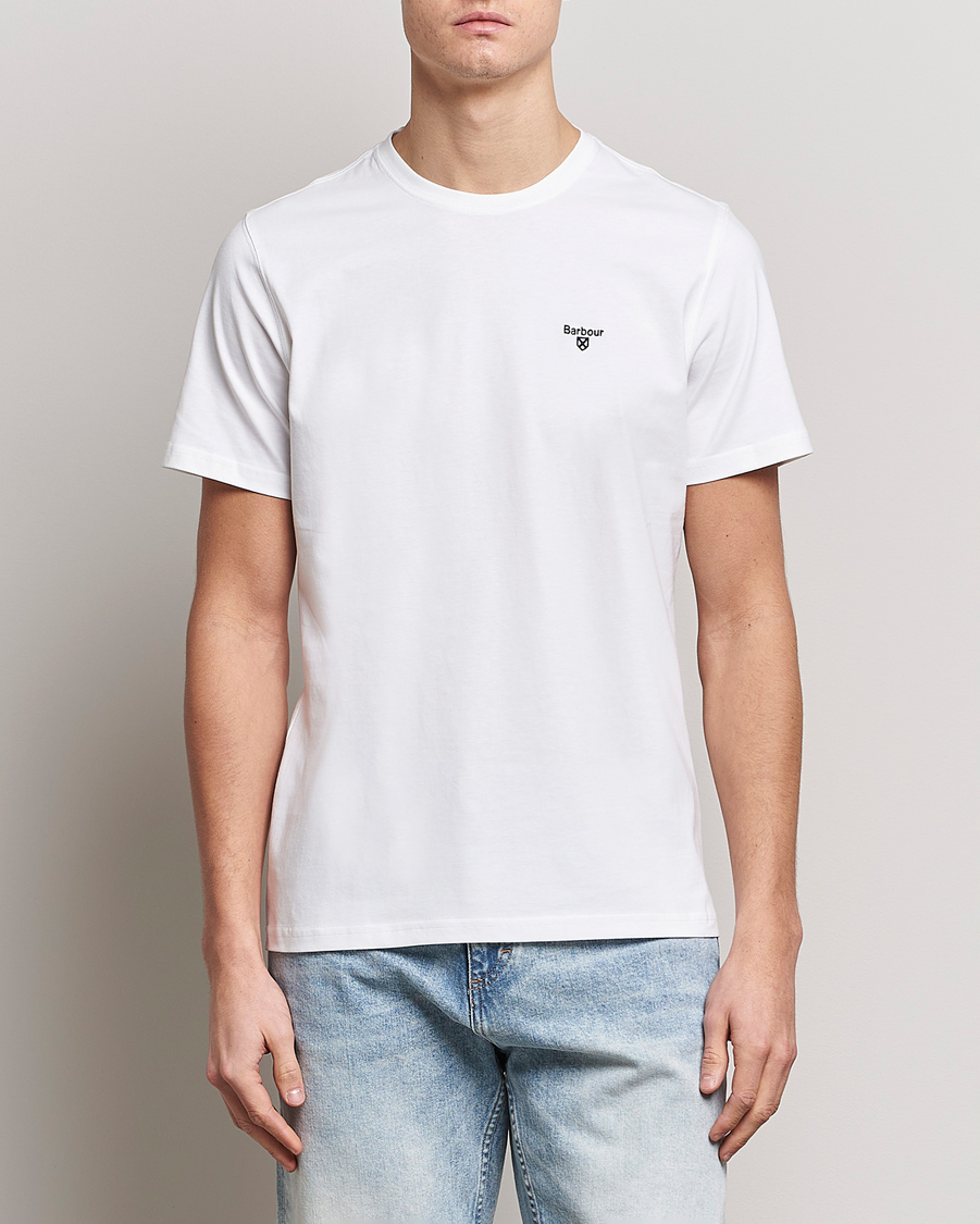 Herr | Vita t-shirts | Barbour Lifestyle | Sports Crew Neck T-Shirt White
