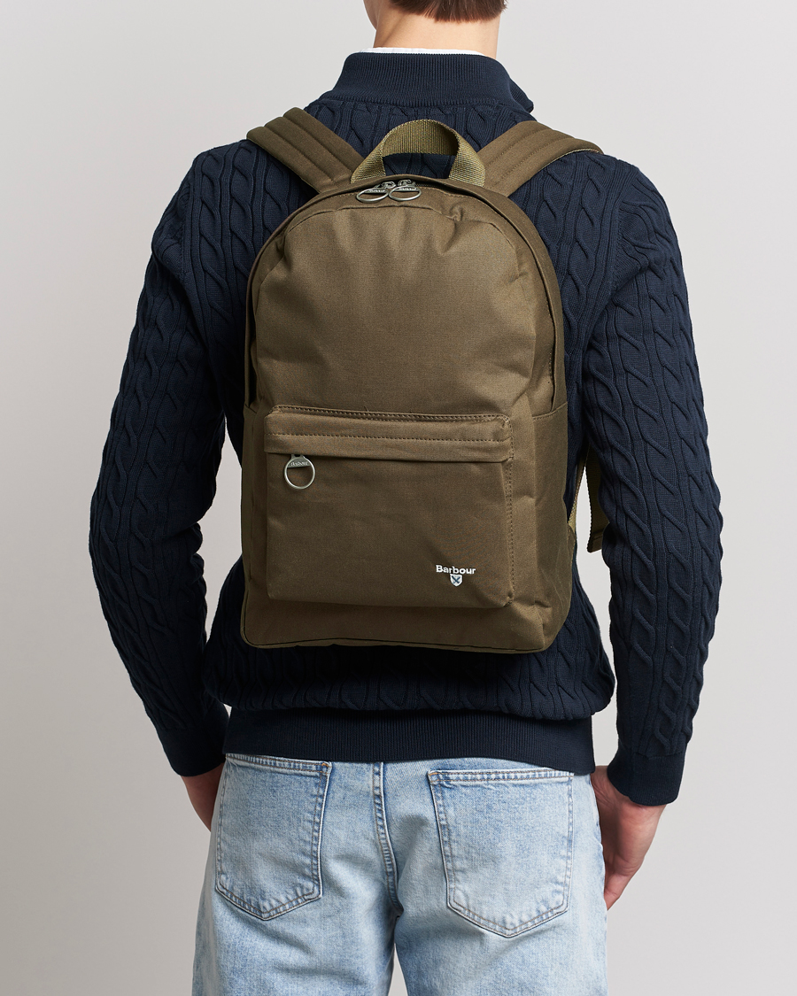 Herr |  | Barbour Lifestyle | Cascade Canvas Backpack Olive