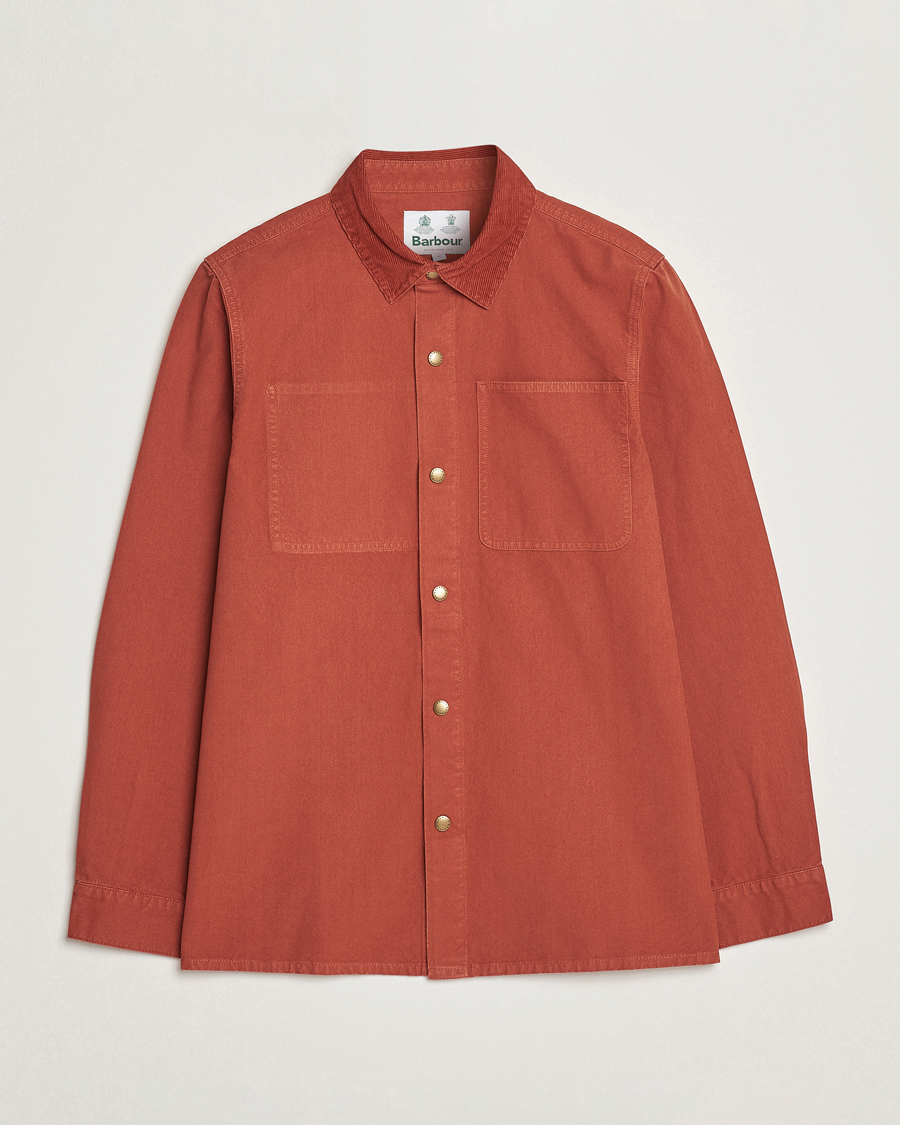 Herr | Jackor | Barbour White Label | Lorenzo Cotton Overshirt Rust