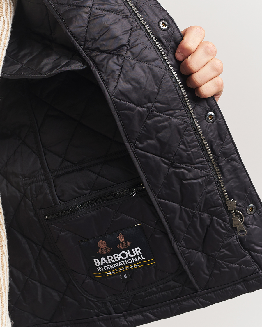 Herr | Jackor | Barbour International | Ariel Quilted Jacket Black