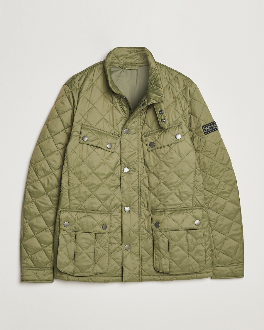 Herr | Jackor | Barbour International | Ariel Quilted Jacket Light Moss