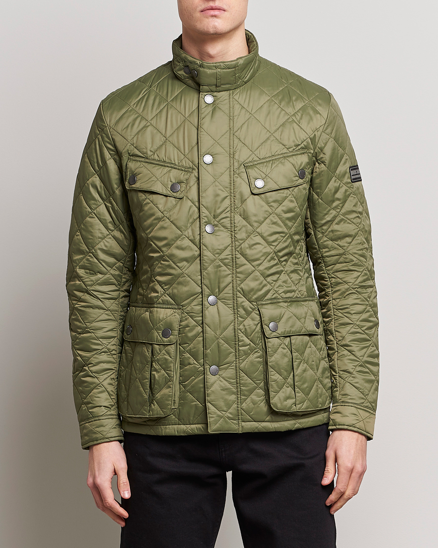 Herr | Höstjackor | Barbour International | Ariel Quilted Jacket Light Moss