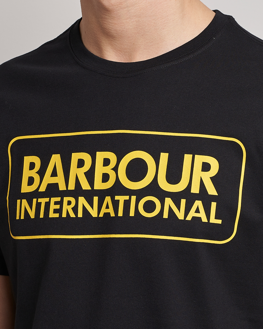 Herr | T-Shirts | Barbour International | Large Logo Crew Neck Tee Black